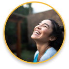 Person feeling energized